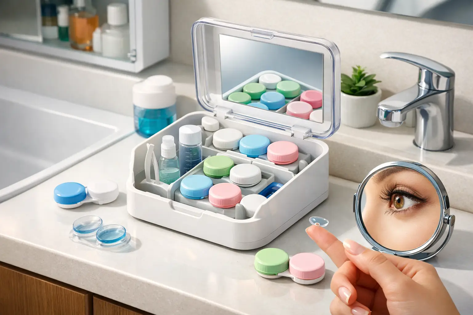 Best Contact Lens Case Organizer for Bathroom