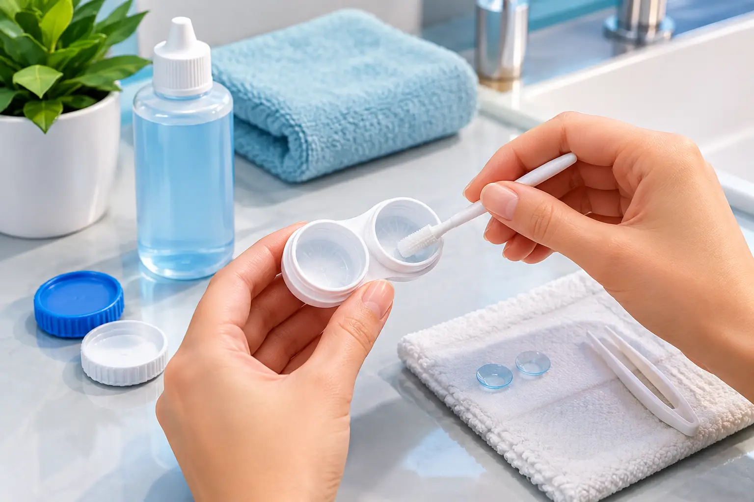 How to Keep a Clean Contact Lens Case Daily